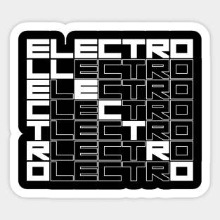 ELECTRO bold text design Sticker